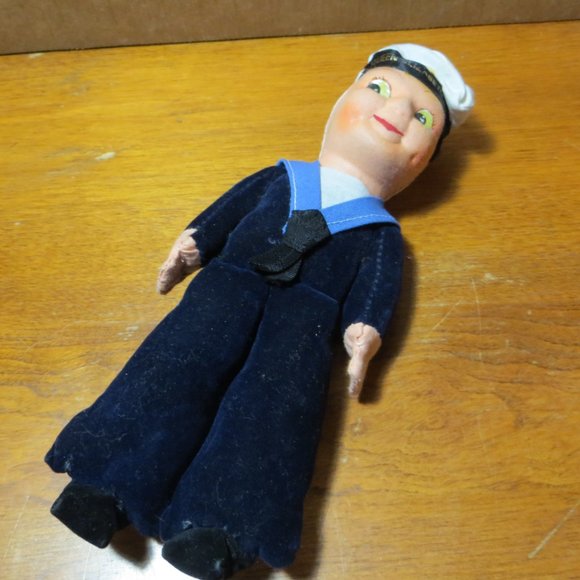 Vintage Sailor Boy Jolly Boy Norah Wellings -Queen Elizabeth Soft Felt Doll - Picture 3 of 4